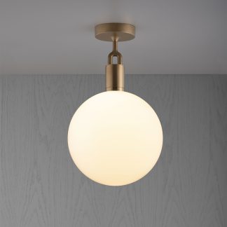 FORKED CEILING / GLOBE / OPAL / LARGE / BRASS
