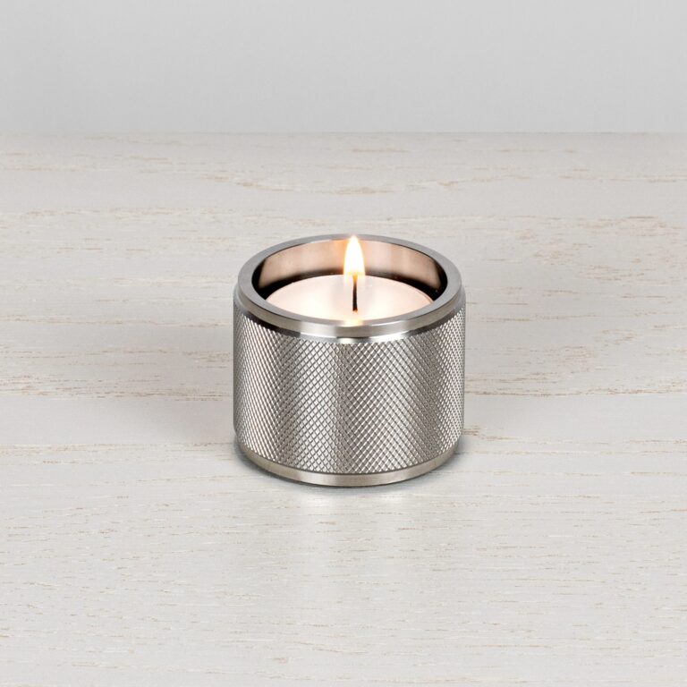 2. Buster+Punch_Tealight_Candle_Holders__Steel_Front_on