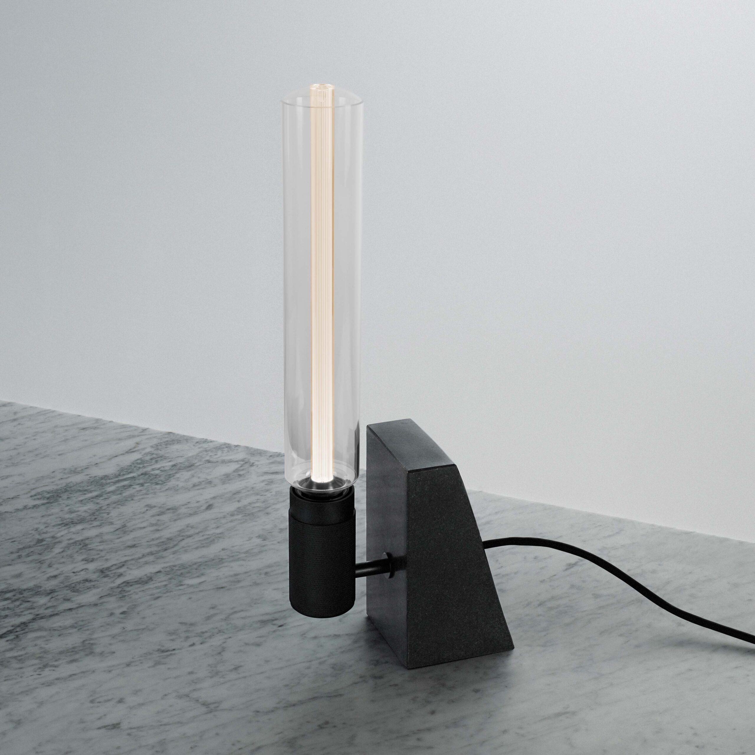 Stoned Table Light Buster Punch, Granite Table Lamp