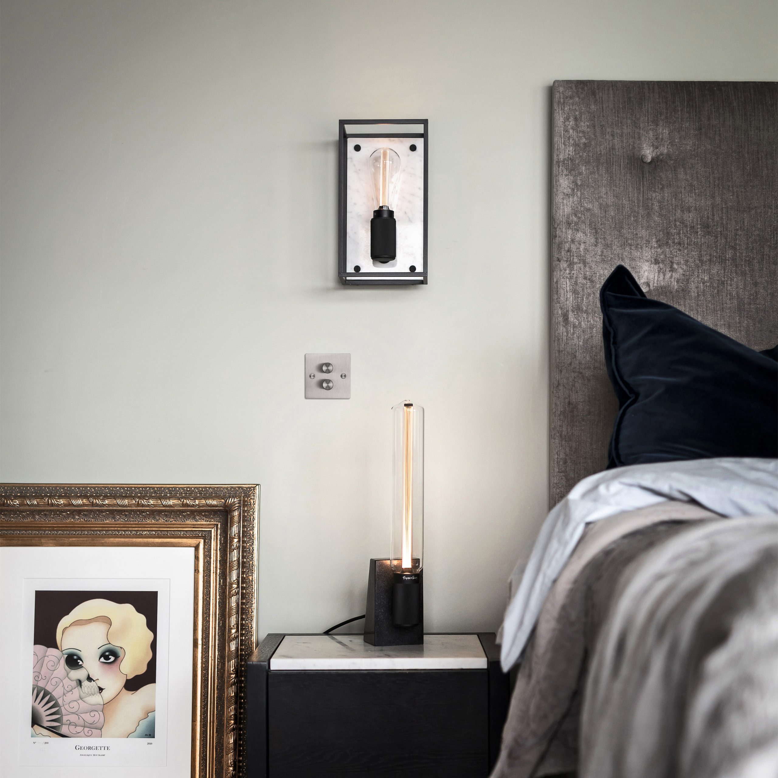 plisseret debat høflighed Buster + Punch / Caged / E26 Wall Light in White Marble