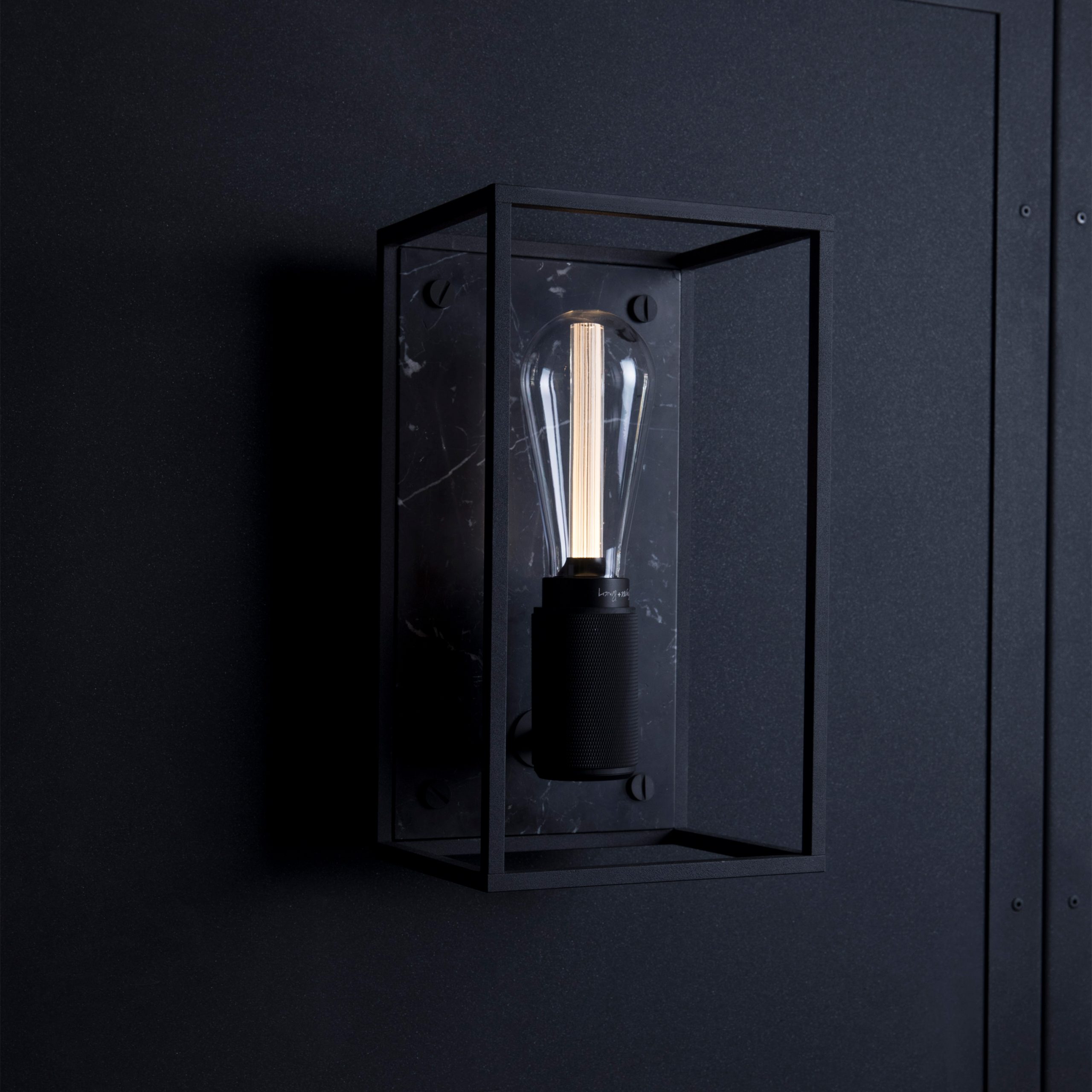 offentliggøre Blive kold Forståelse Buster + Punch / Caged / E26 Wall Light in Black Marble