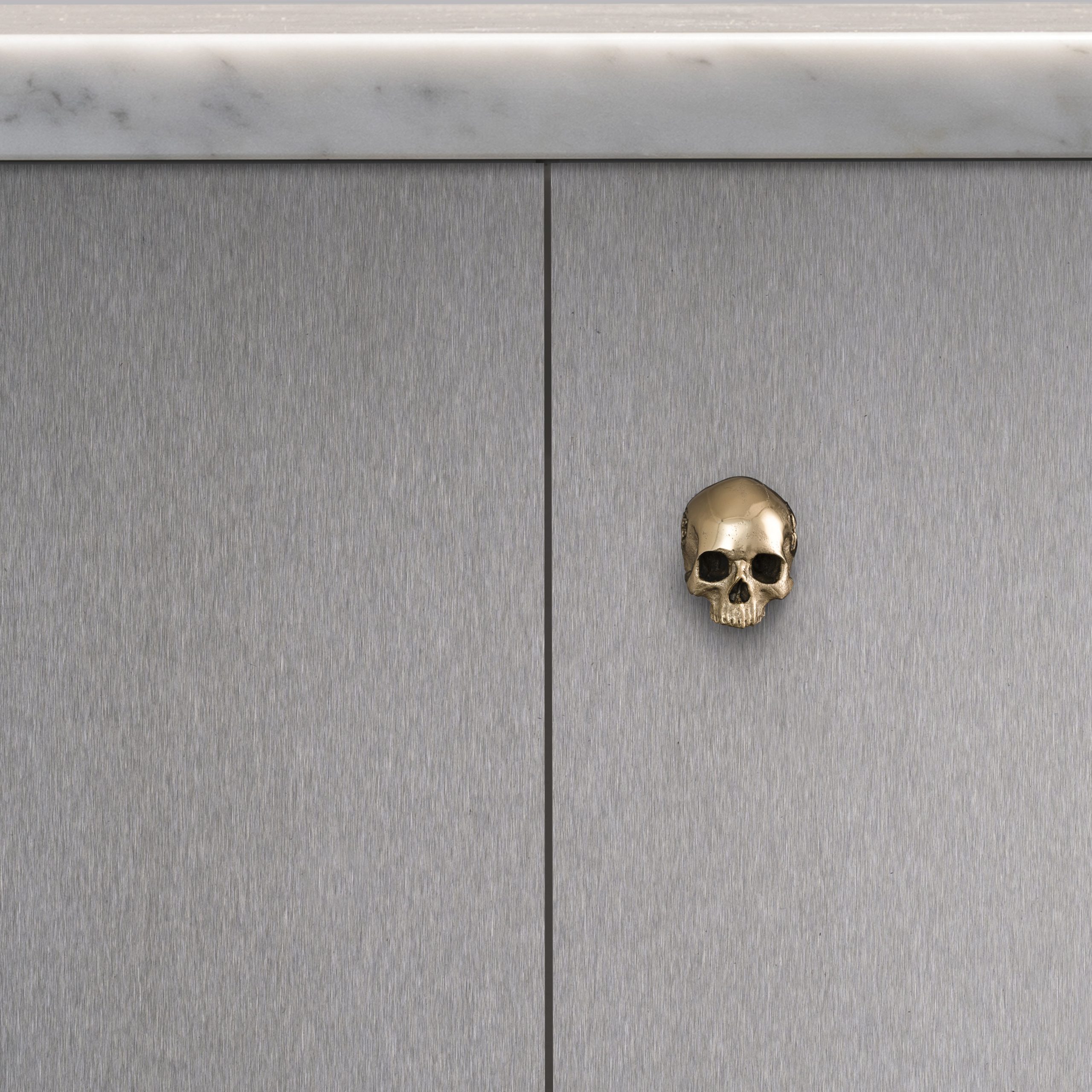Skull Cabinet Knobs Brass Drawer Knob with Skull 