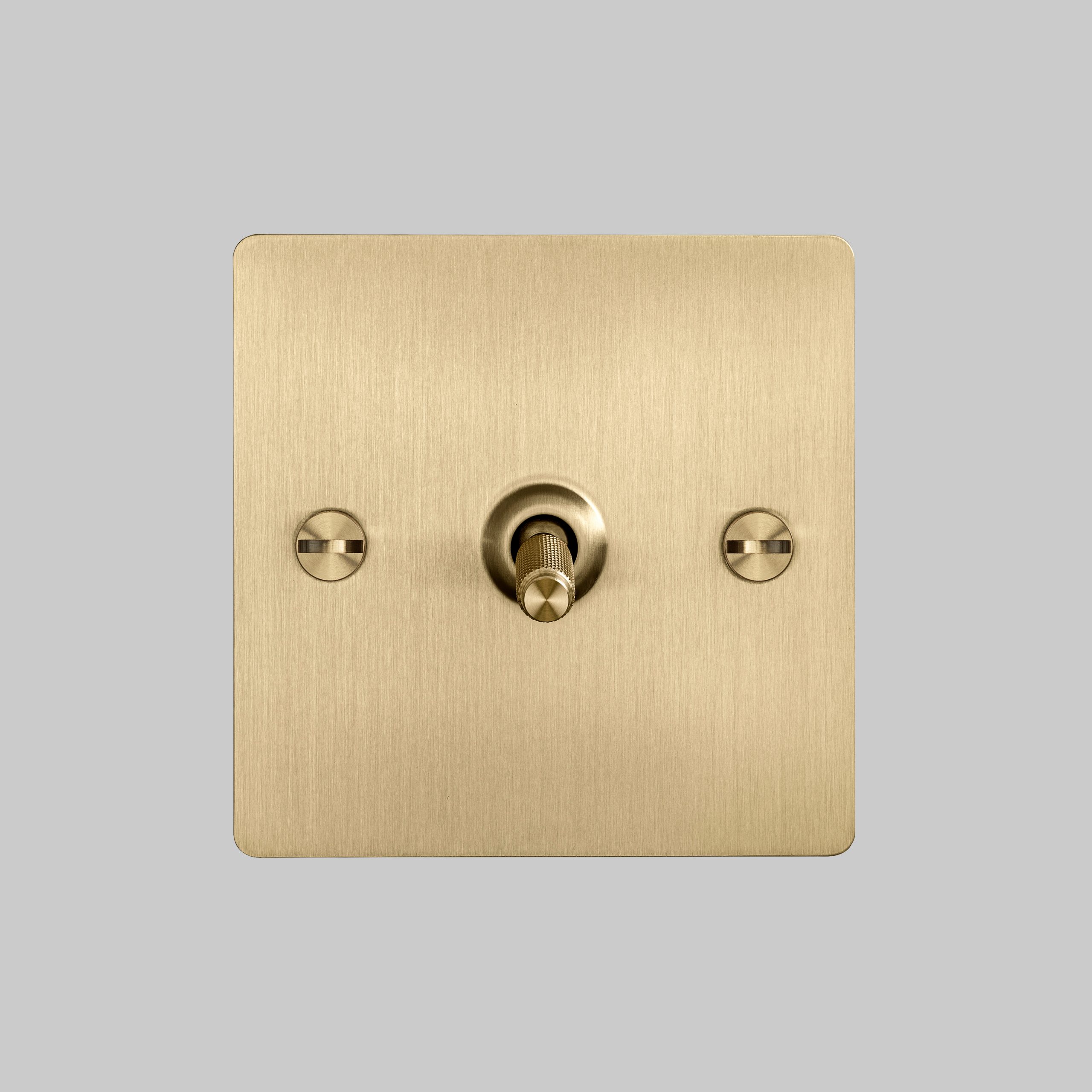 BRASS TOGGLE LIGHT SWITCH / 1G TOGGLE MADE FROM KNURLED