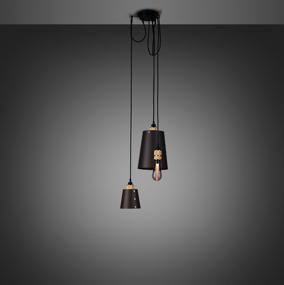 HOOKED 3.0 / Mix / Graphite & Brass – Ceiling pendant lighting fixture