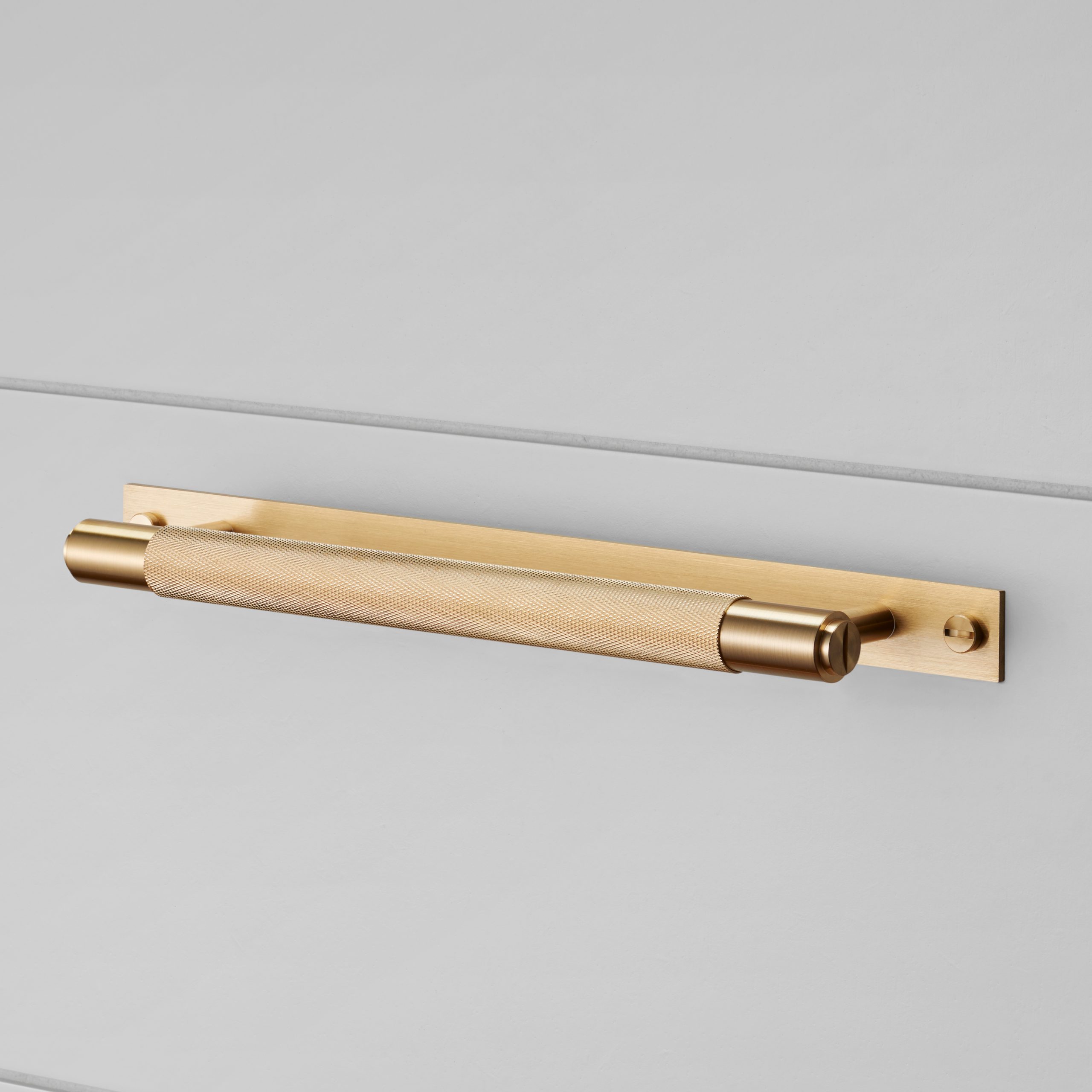 PULL BAR PLATE / BRASS CABINET PULL HANDLE WITH PLATE FOR KITCHEN